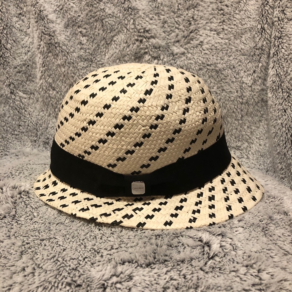 Calvin Klein Straw Fedora Hat